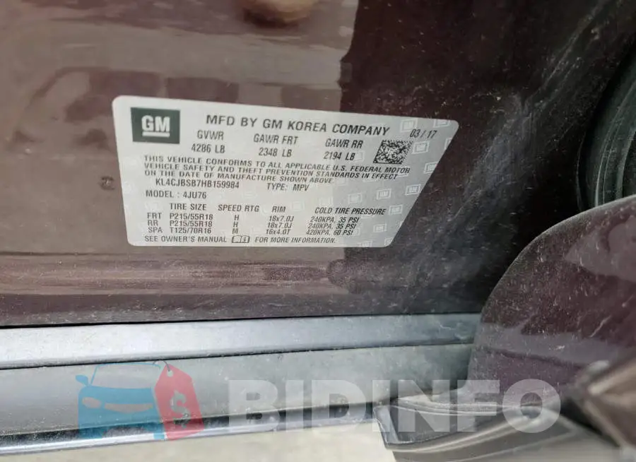 KL4CJBSB7HB159984 Photo# 12