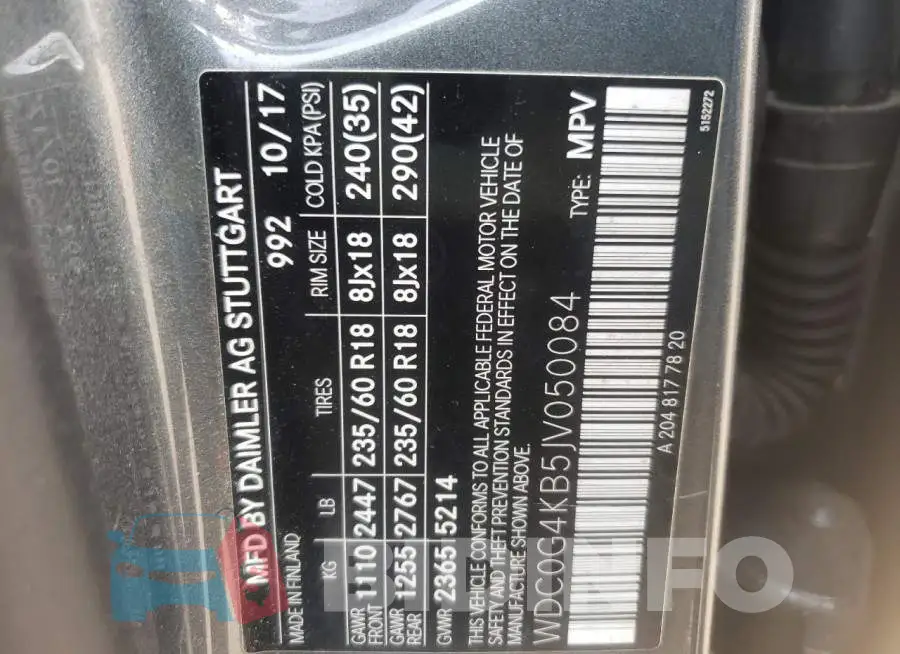 WDC0G4KB5JV050084 Photo# 13