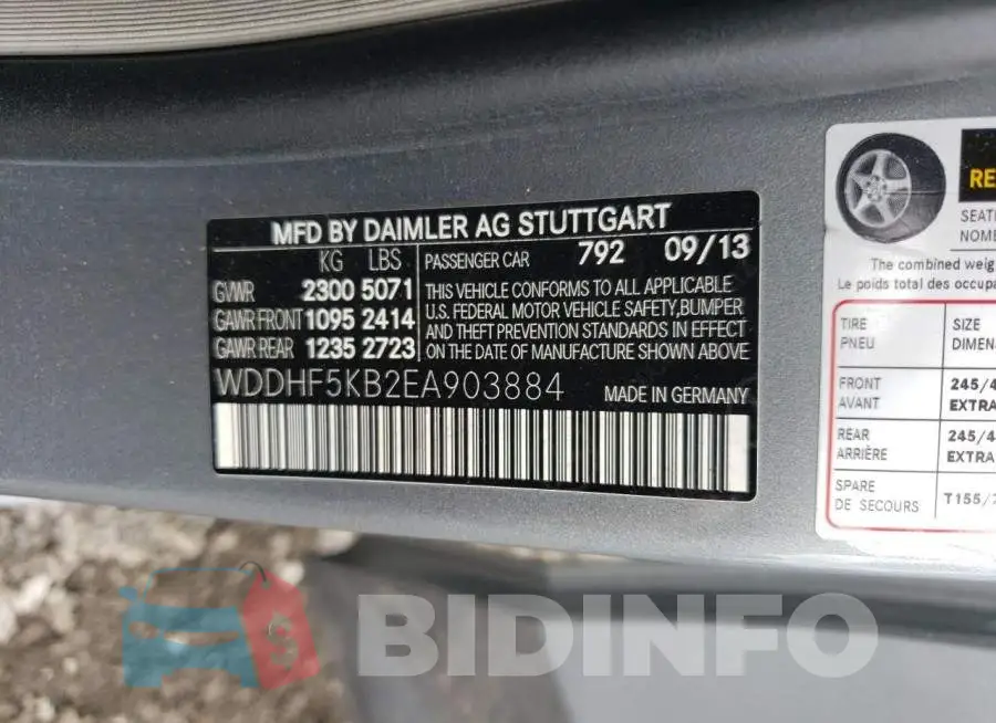 WDDHF5KB2EA903884 Photo# 13