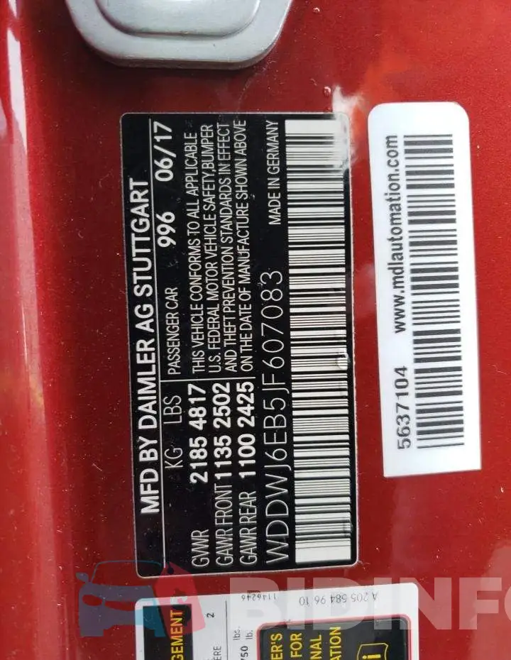 WDDWJ6EB5JF607083 Photo# 13