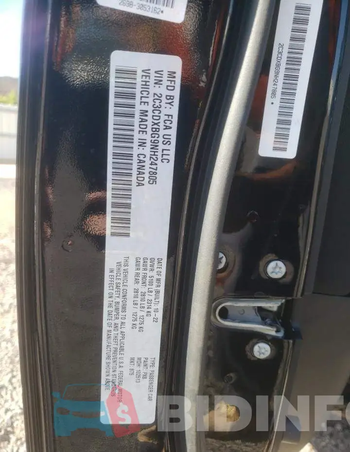 2C3CDXBG9NH247805 Photo# 12