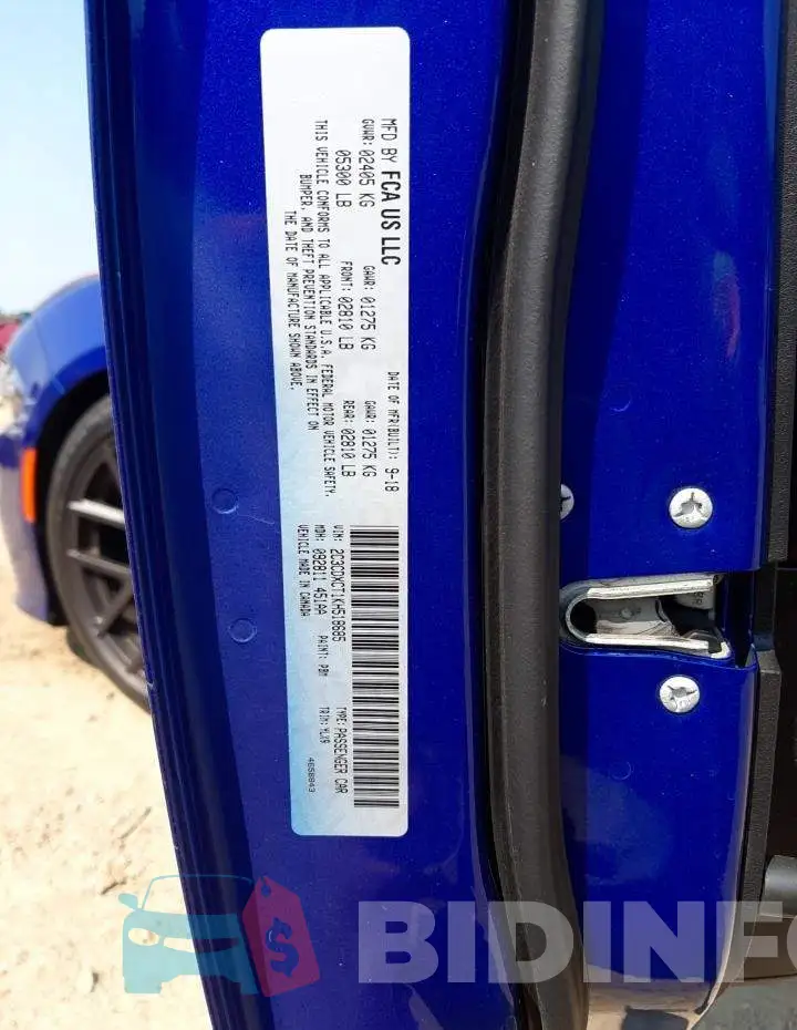2C3CDXCT1KH518685 Photo# 12