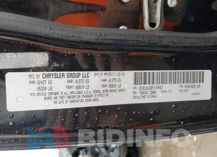 2C3CDXJG9FH742427 Photo# 12