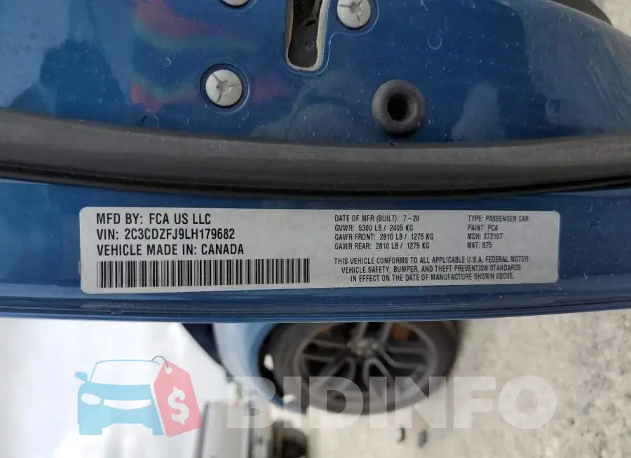 2C3CDZFJ9LH179682 Photo# 13