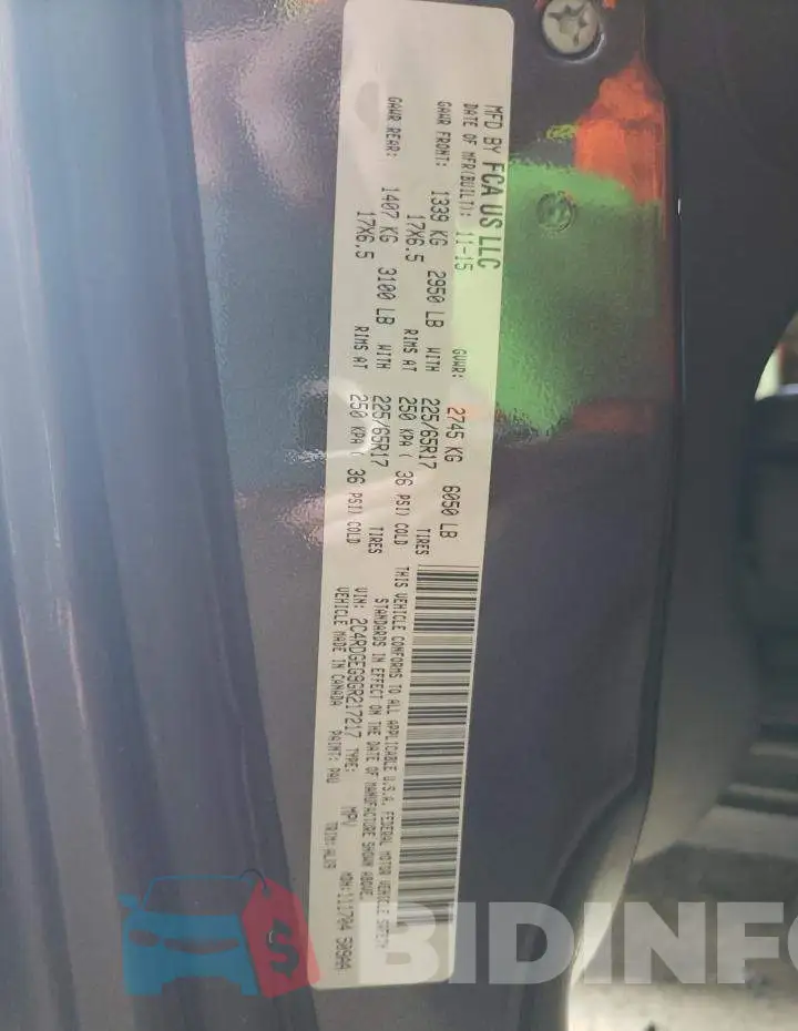 2C4RDGEG9GR217217 Photo# 13
