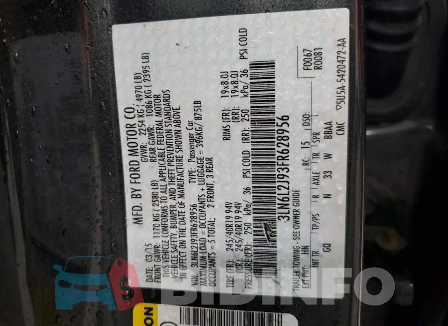 3LN6L2J93FR628956 Photo# 13