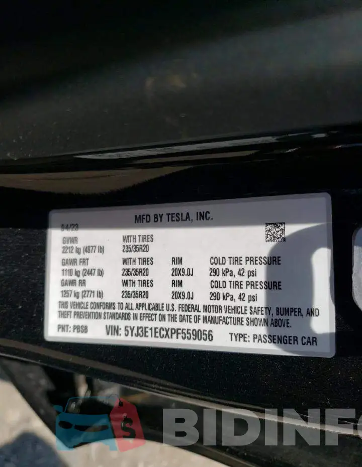 5YJ3E1ECXPF559056 Photo# 13