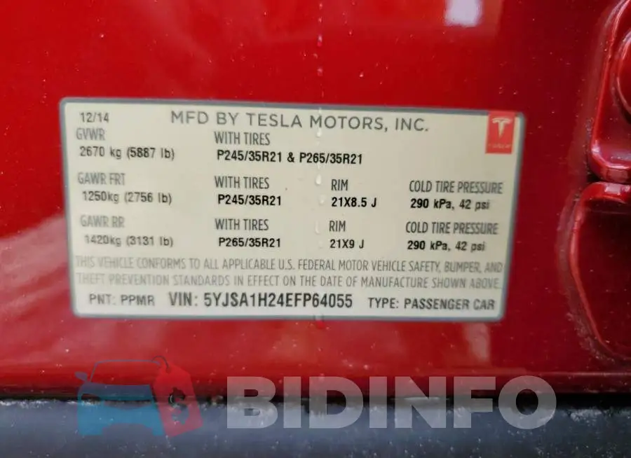 5YJSA1H24EFP64055 Photo# 12