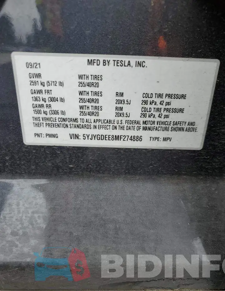 5YJYGDEE8MF274886 Photo# 13