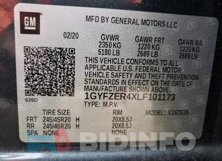 1GYFZER4XLF101173 Photo# 14