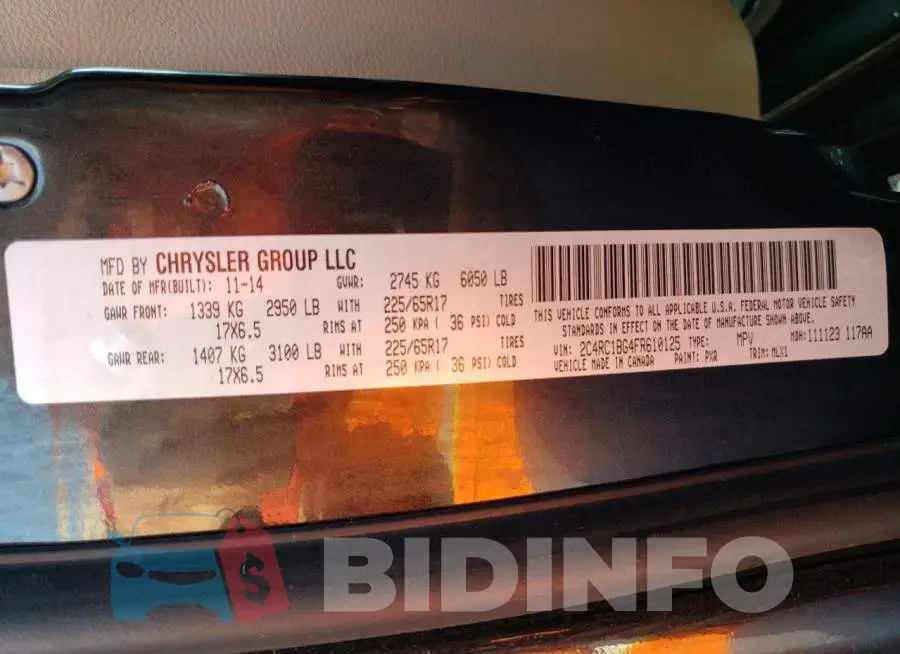 2C4RC1BG4FR610125 Photo# 13