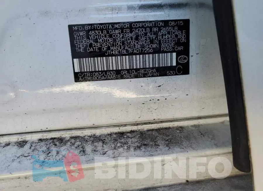 JTHBE1BL7FA017256 Photo# 12