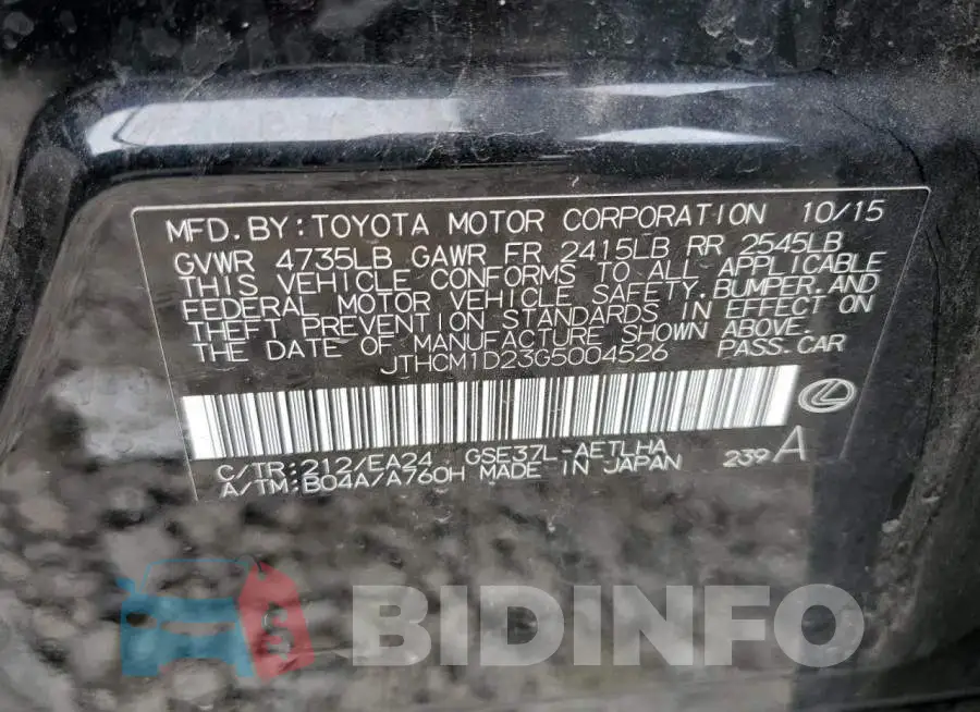 JTHCM1D23G5004526 Photo# 12