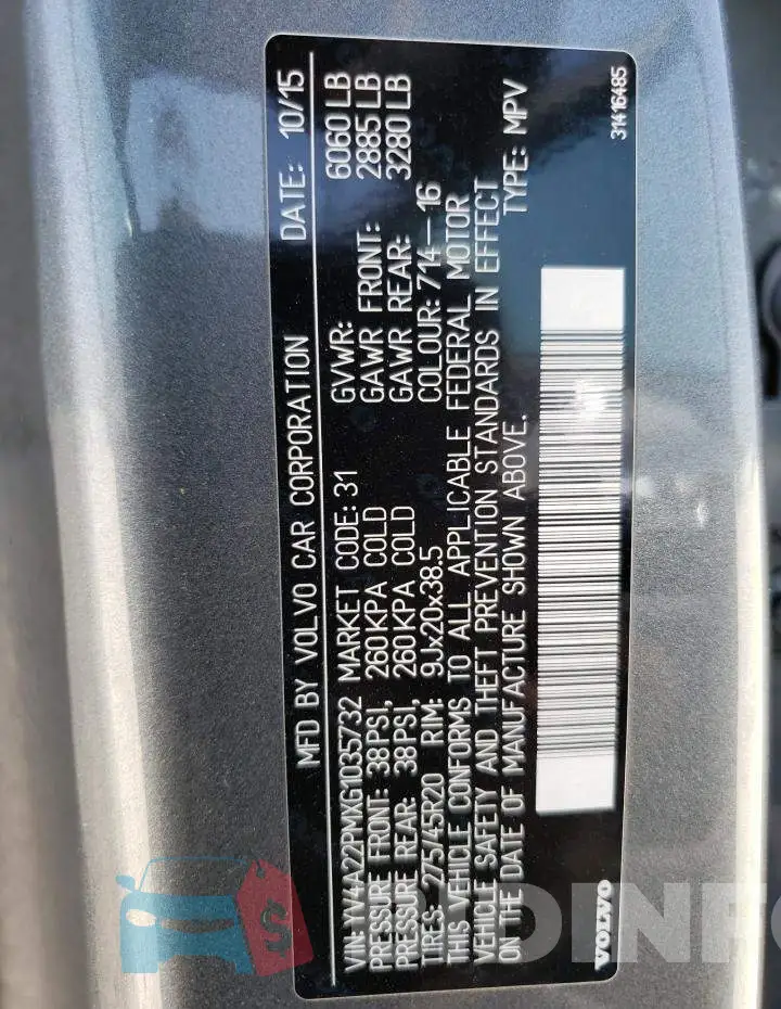 YV4A22PMXG1035732 Photo# 13