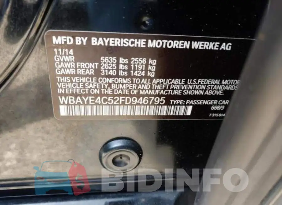 WBAYE4C52FD946795 Photo# 10