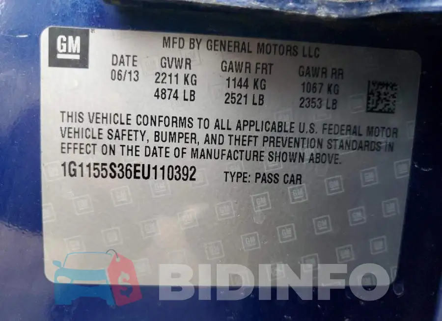 1G1155S36EU110392 Photo# 12