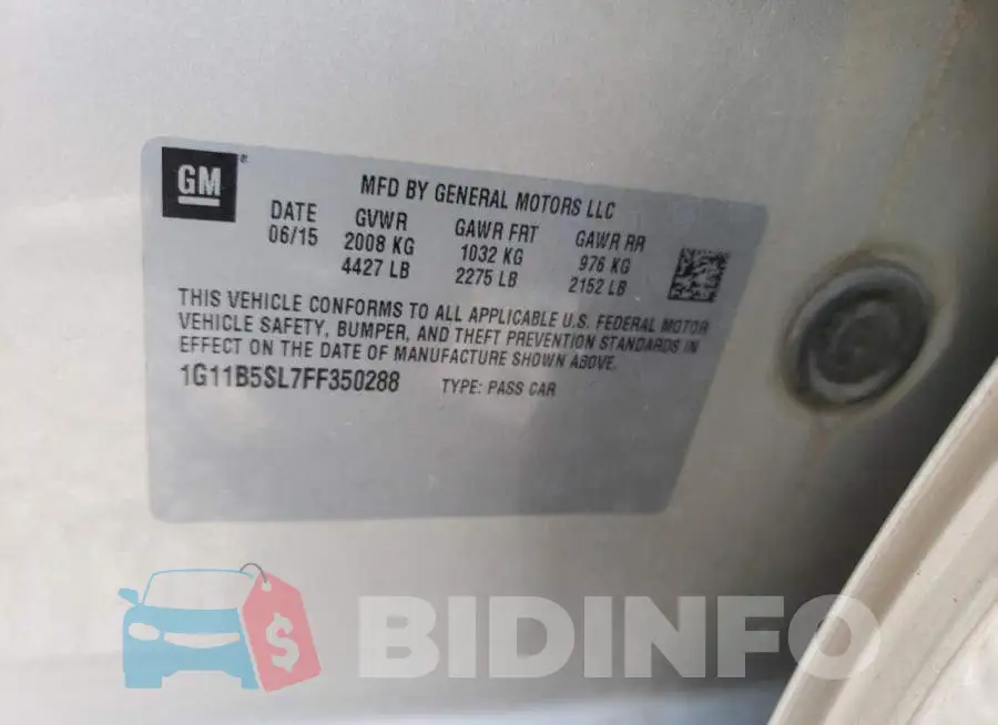 1G11B5SL7FF350288 Photo# 12
