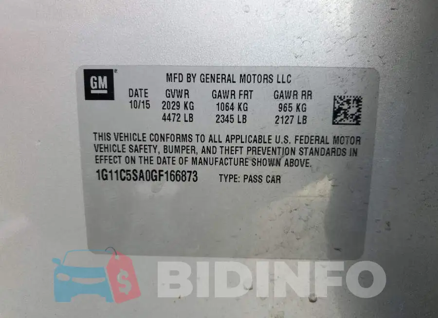 1G11C5SA0GF166873 Photo# 12