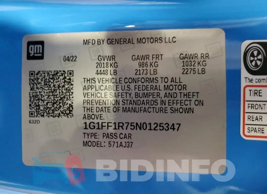 1G1FF1R75N0125347 Photo# 12