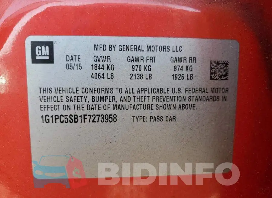 1G1PC5SB1F7273958 Photo# 12