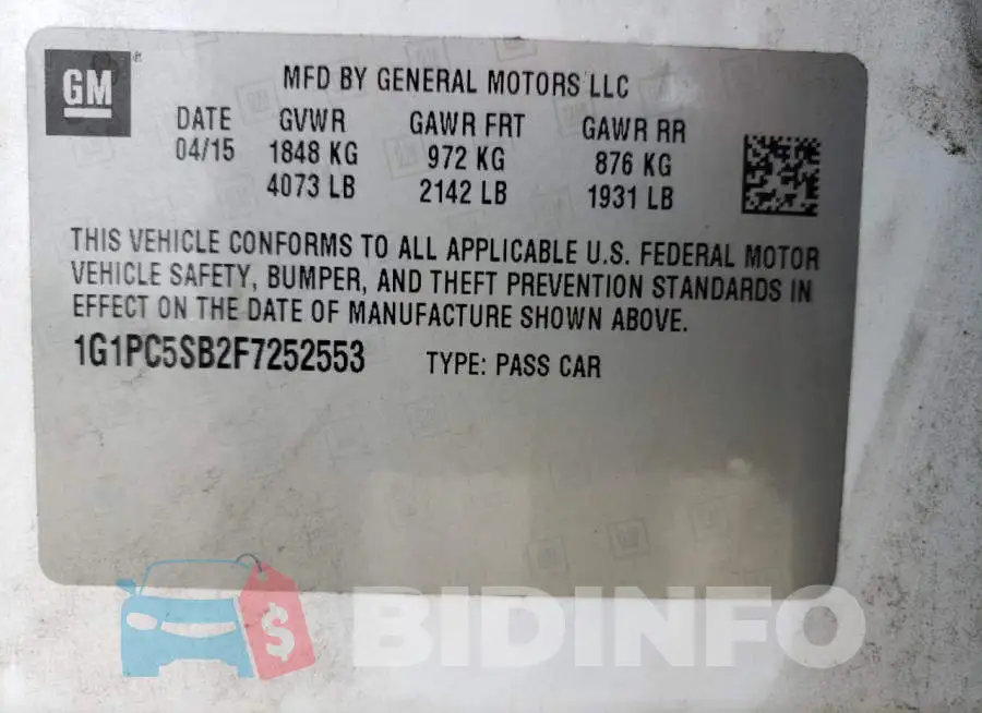 1G1PC5SB2F7252553 Photo# 12