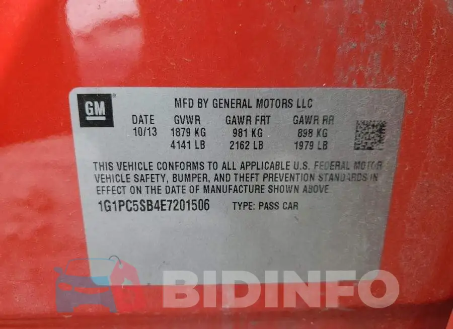 1G1PC5SB4E7201506 Photo# 12