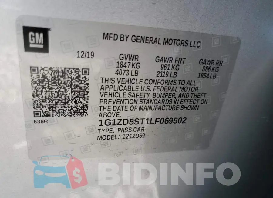 1G1ZD5ST1LF069502 Photo# 12