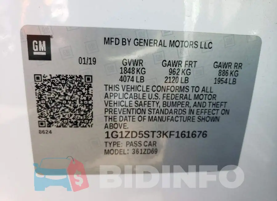 1G1ZD5ST3KF161676 Photo# 13