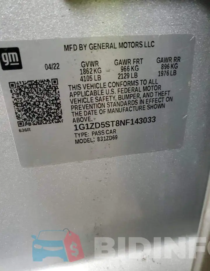 1G1ZD5ST8NF143033 Photo# 13