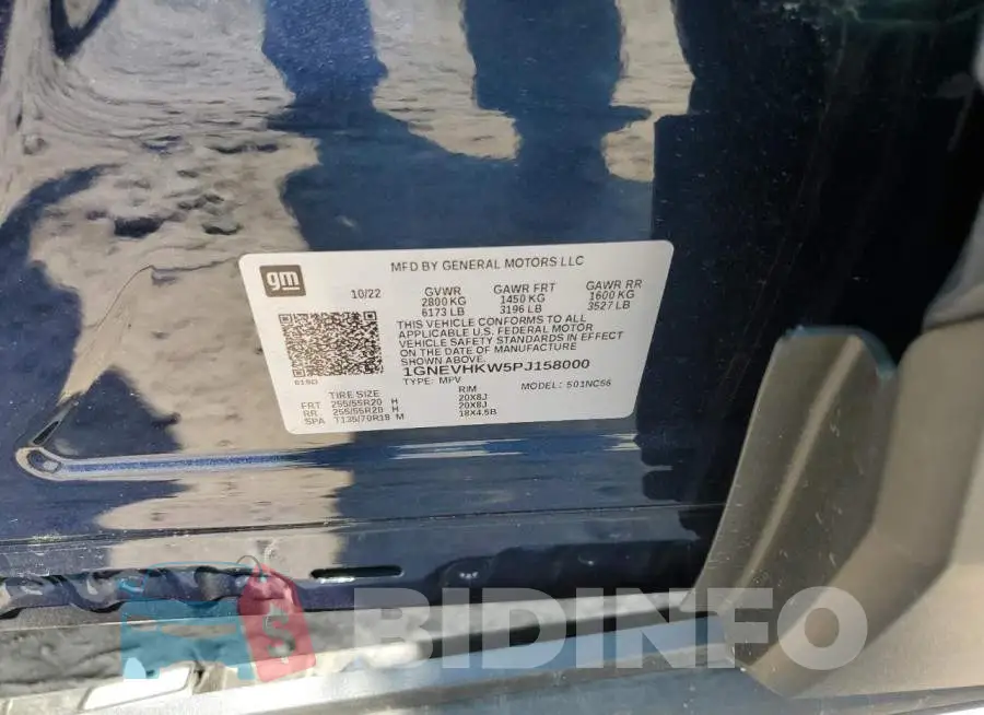 1GNEVHKW5PJ158000 Photo# 13