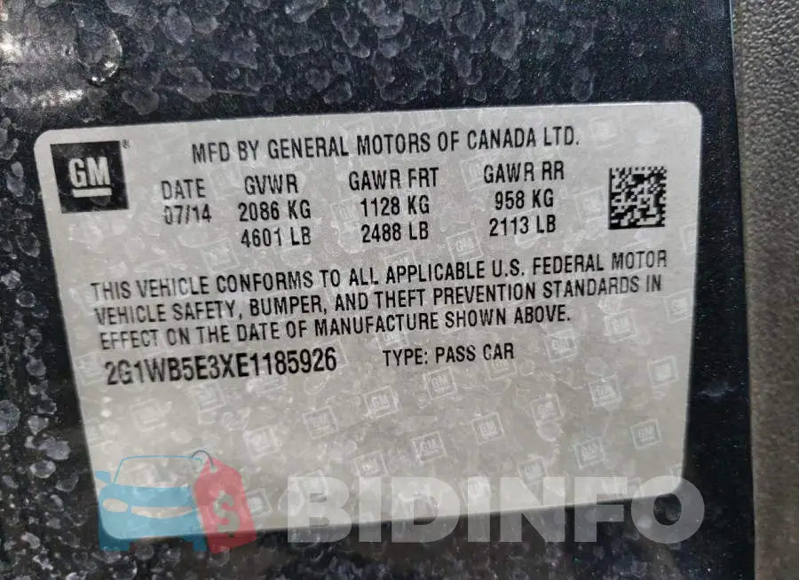 2G1WB5E3XE1185926 Photo# 12