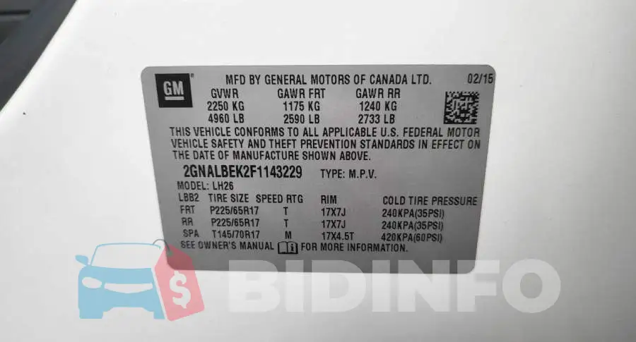 2GNALBEK2F1143229 Photo# 10