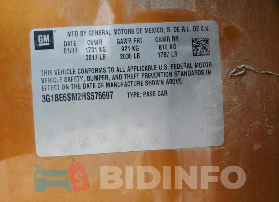 3G1BE6SM2HS576697 Photo# 13