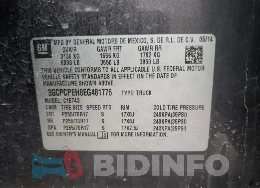 3GCPCPEH8EG481776 Photo# 12