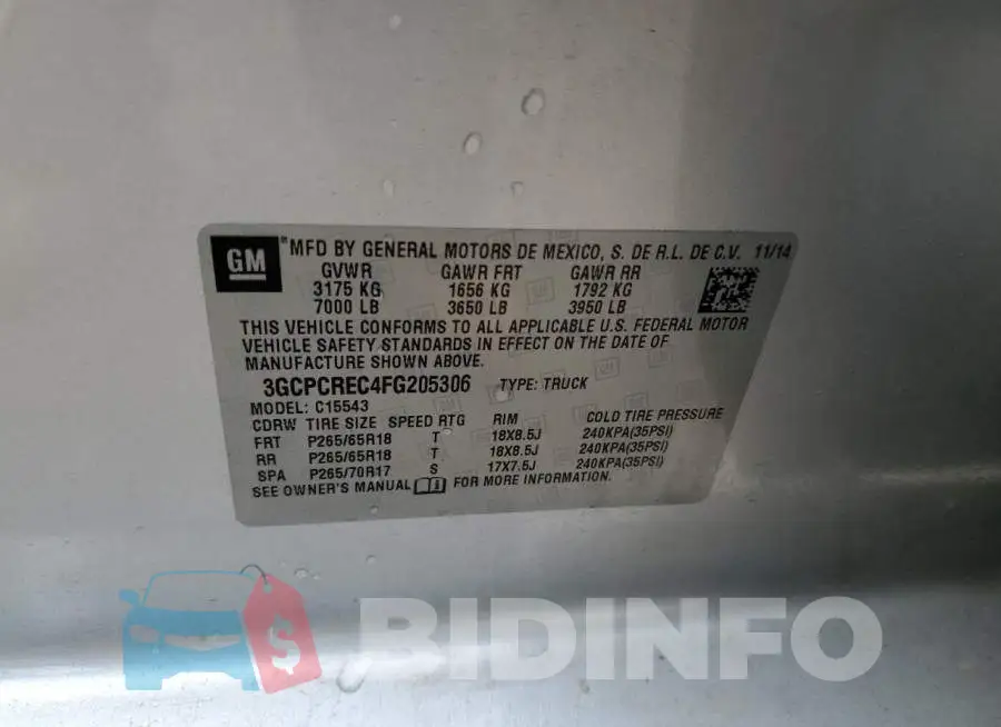 3GCPCREC4FG205306 Photo# 12
