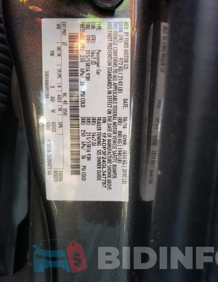 1FADP3F24GL347787 Photo# 12