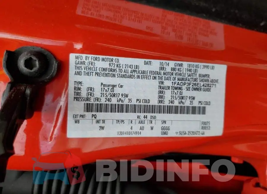 1FADP3F26EL428271 Photo# 12