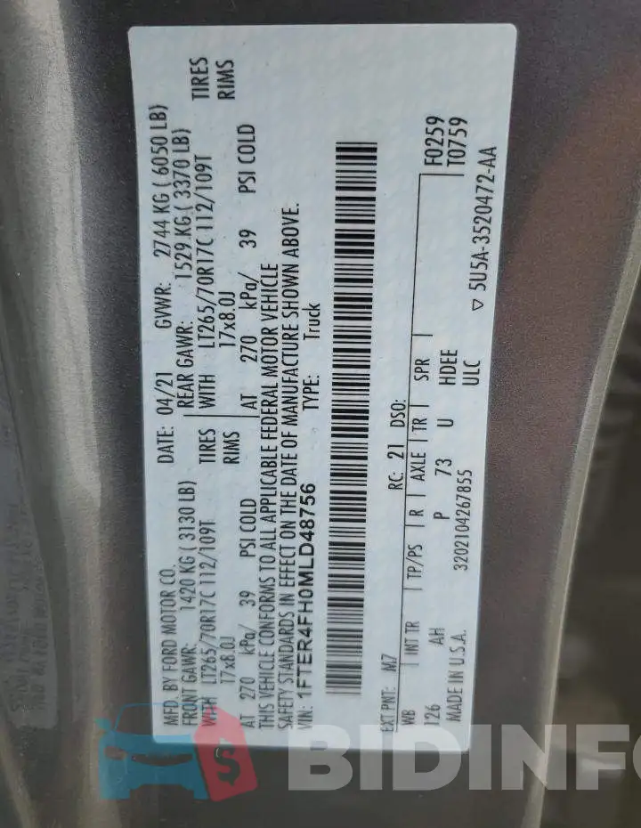 1FTER4FH0MLD48756 Photo# 12