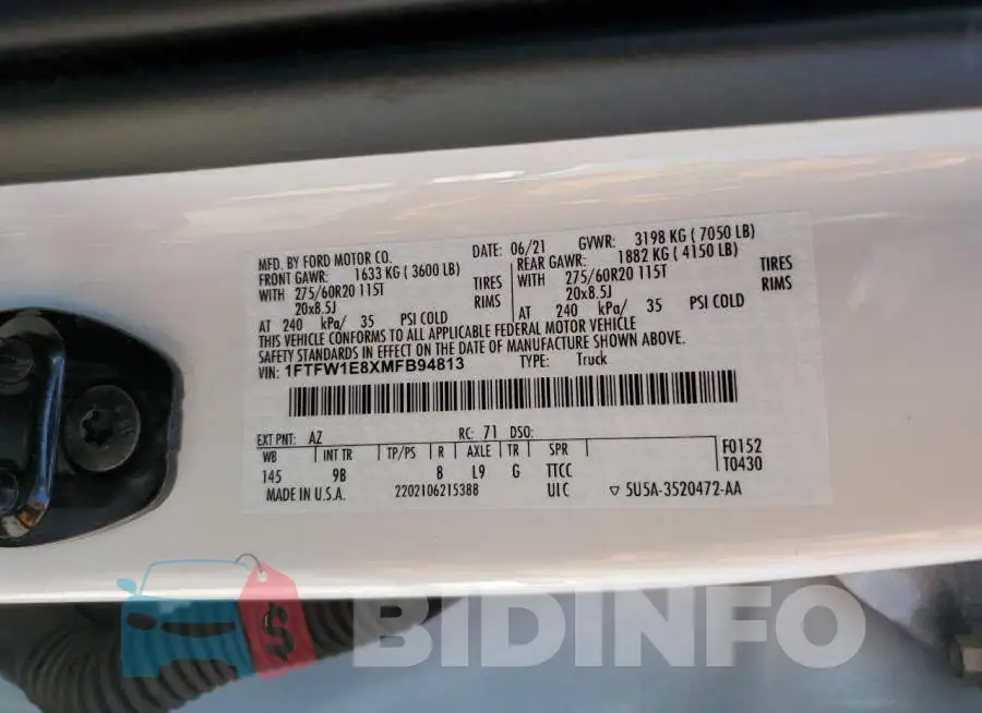 1FTFW1E8XMFB94813 Photo# 12