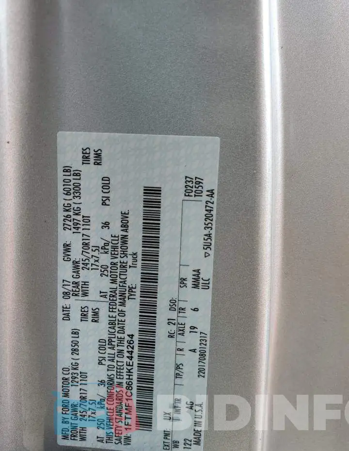 1FTMF1C86HKE44264 Photo# 12