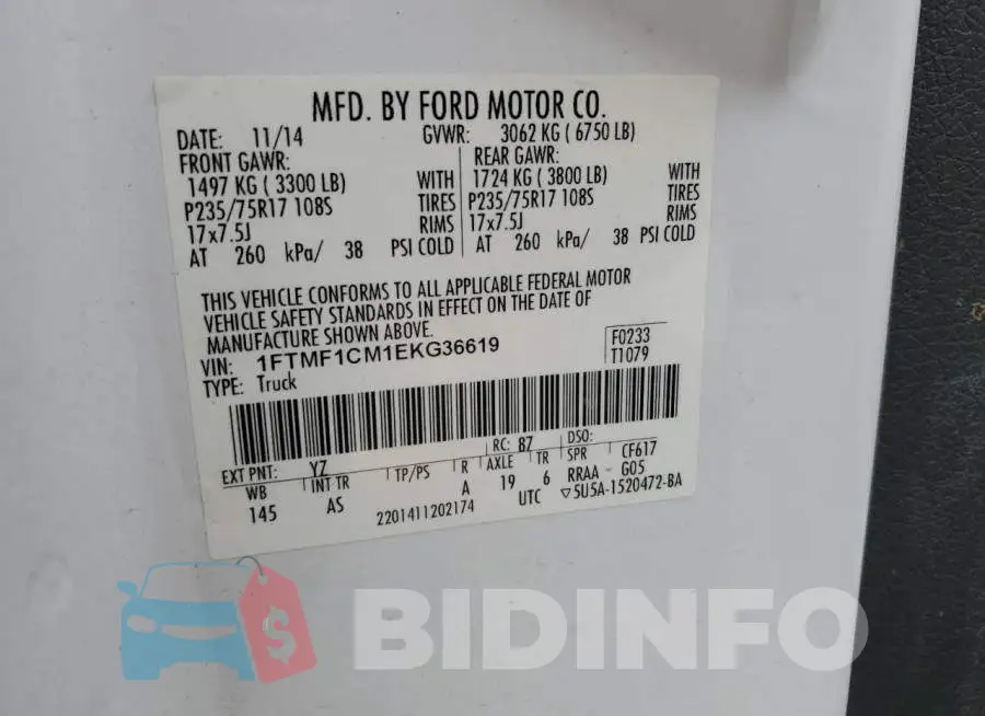 1FTMF1CM1EKG36619 Photo# 13