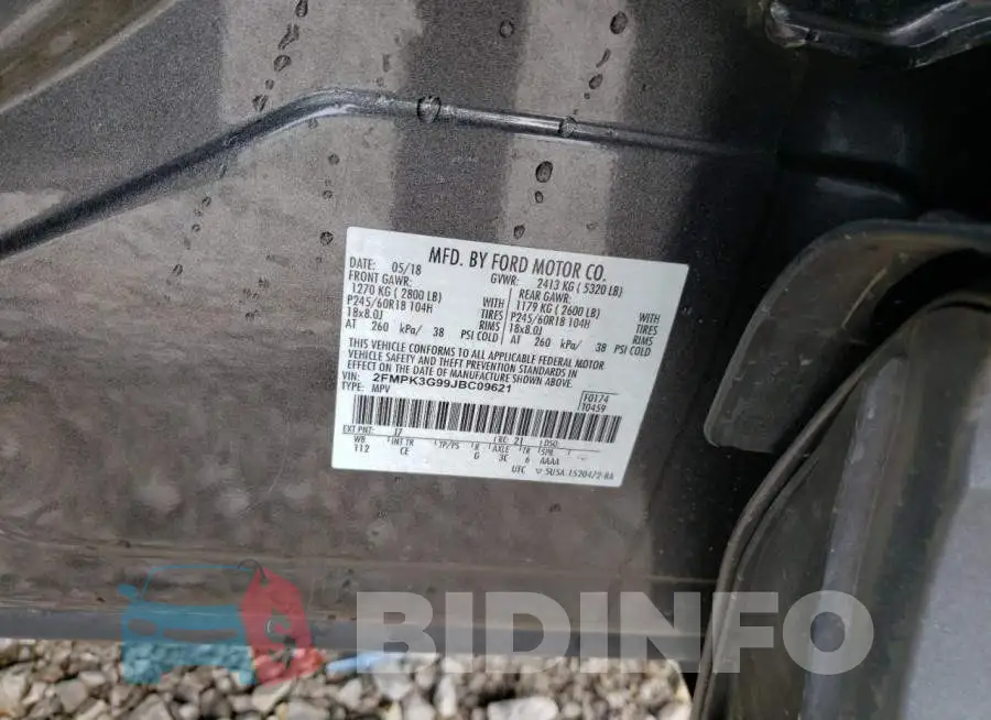 2FMPK3G99JBC09621 Photo# 14