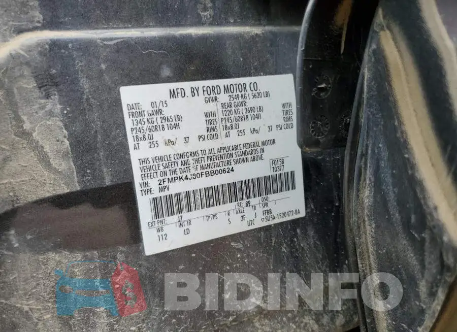 2FMPK4J80FBB00624 Photo# 13