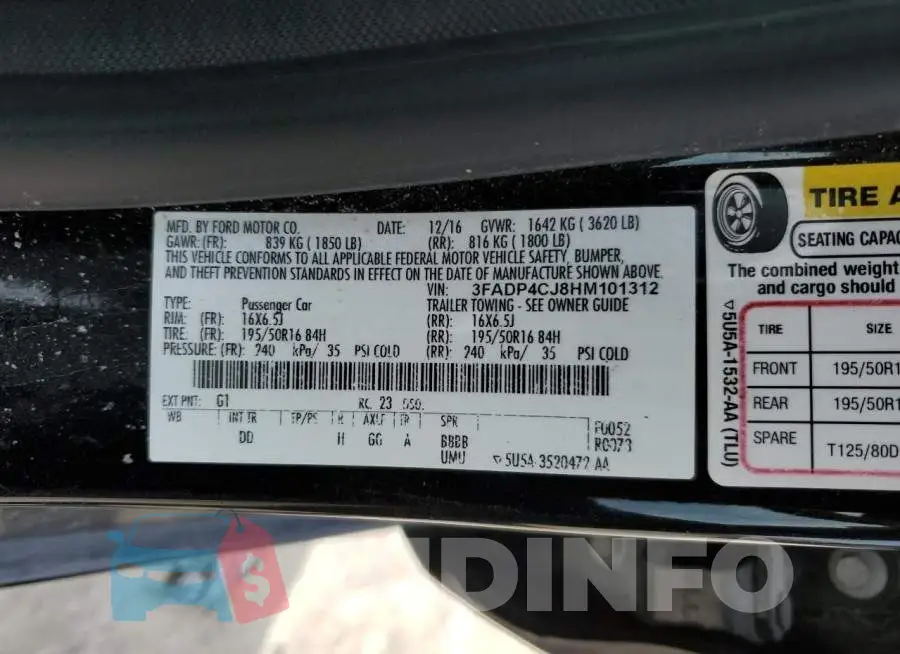 3FADP4CJ8HM101312 Photo# 12
