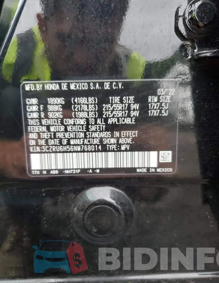 3CZRU6H56NM768014 Photo# 13