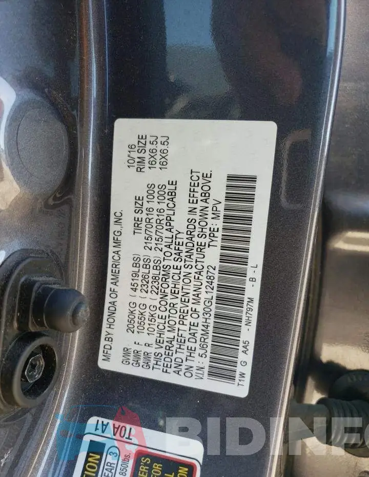 5J6RM4H30GL124872 Photo# 12
