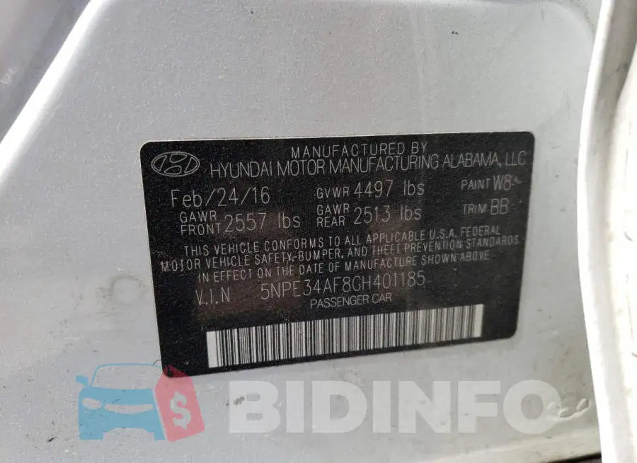 5NPE34AF8GH401185 Photo# 12