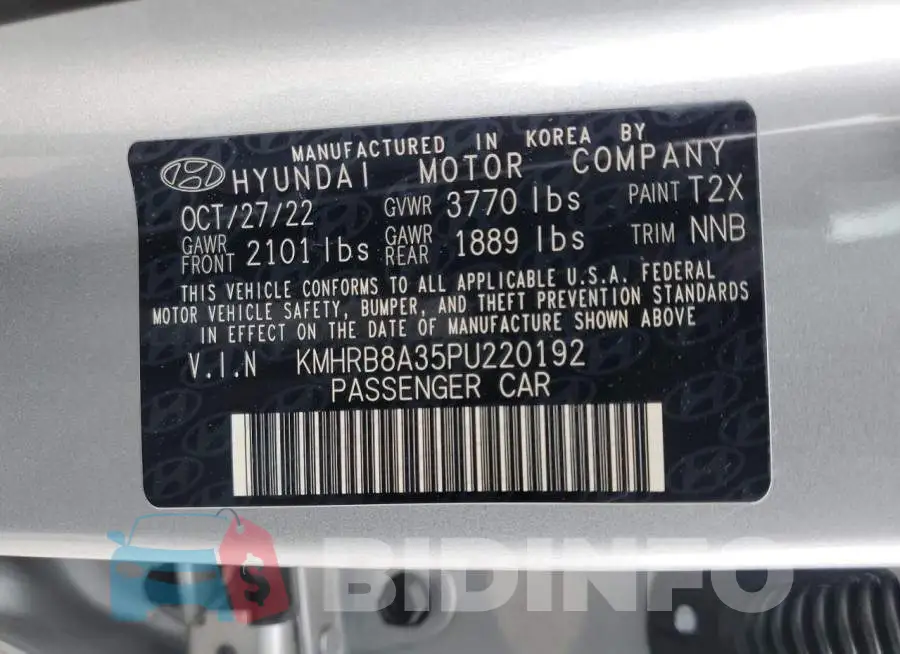 KMHRB8A35PU220192 Photo# 12