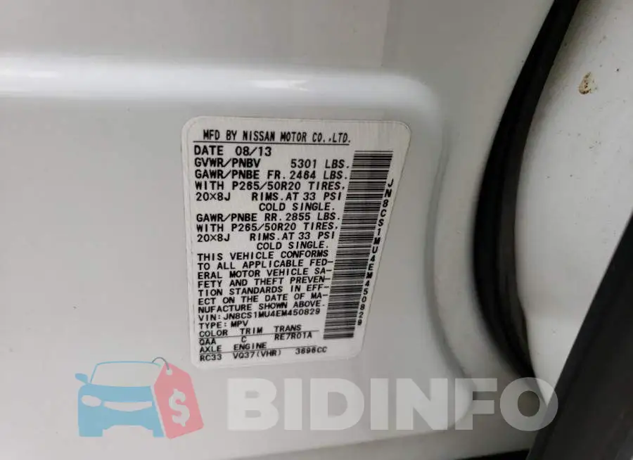 JN8CS1MU4EM450829 Photo# 12