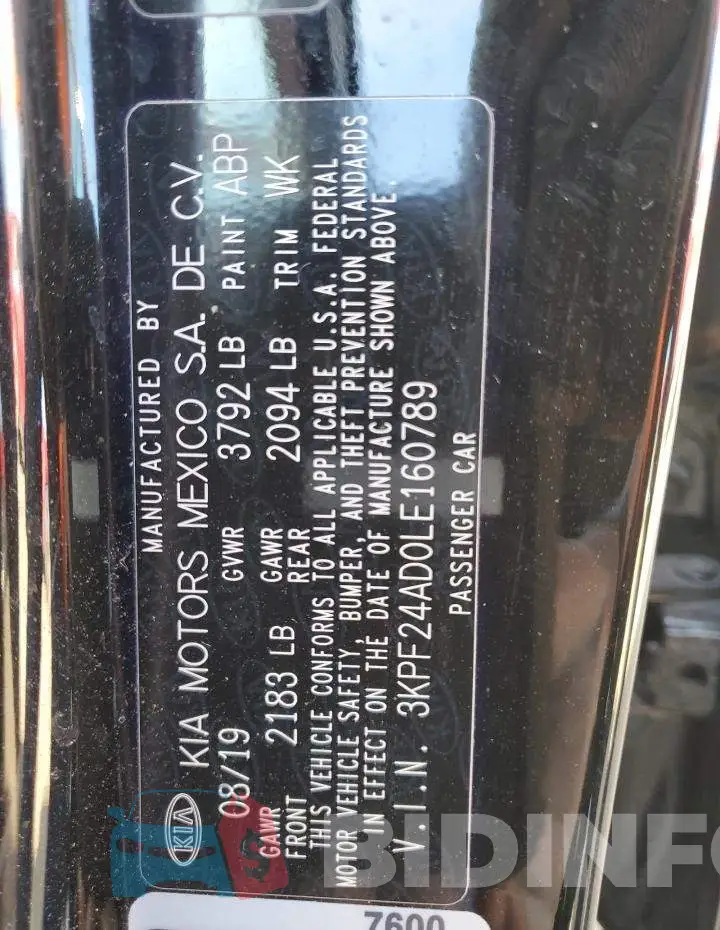 3KPF24AD0LE160789 Photo# 12